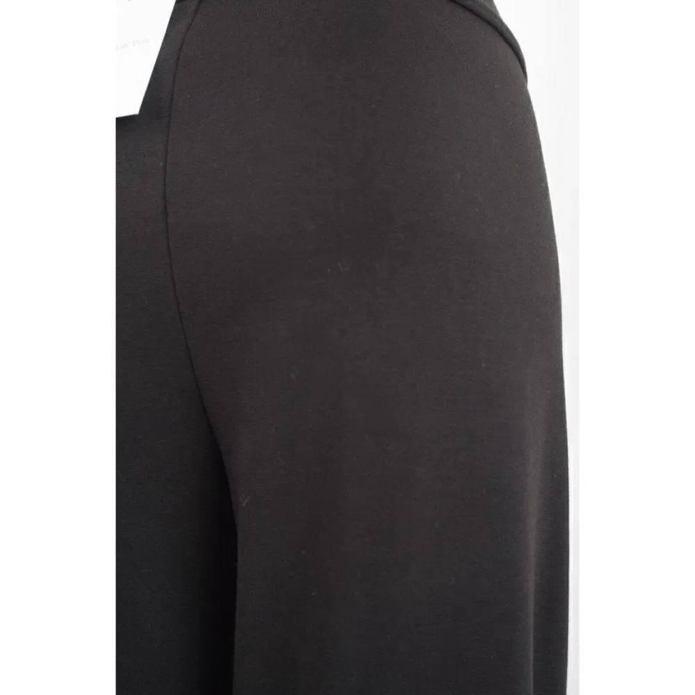The Cause Collection Lisi Wide-Leg Stretch Pants Trousers L Large Black Snap NWT